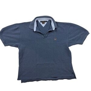 Vintage 90s Tommy Hilfiger Polo Navy Blue Collared Casual Cotton Men's Large